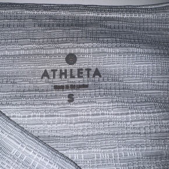 Athleta Womens Small Full Length Leggings Silver Textured Compression Yoga Gym - Picture 3 of 7